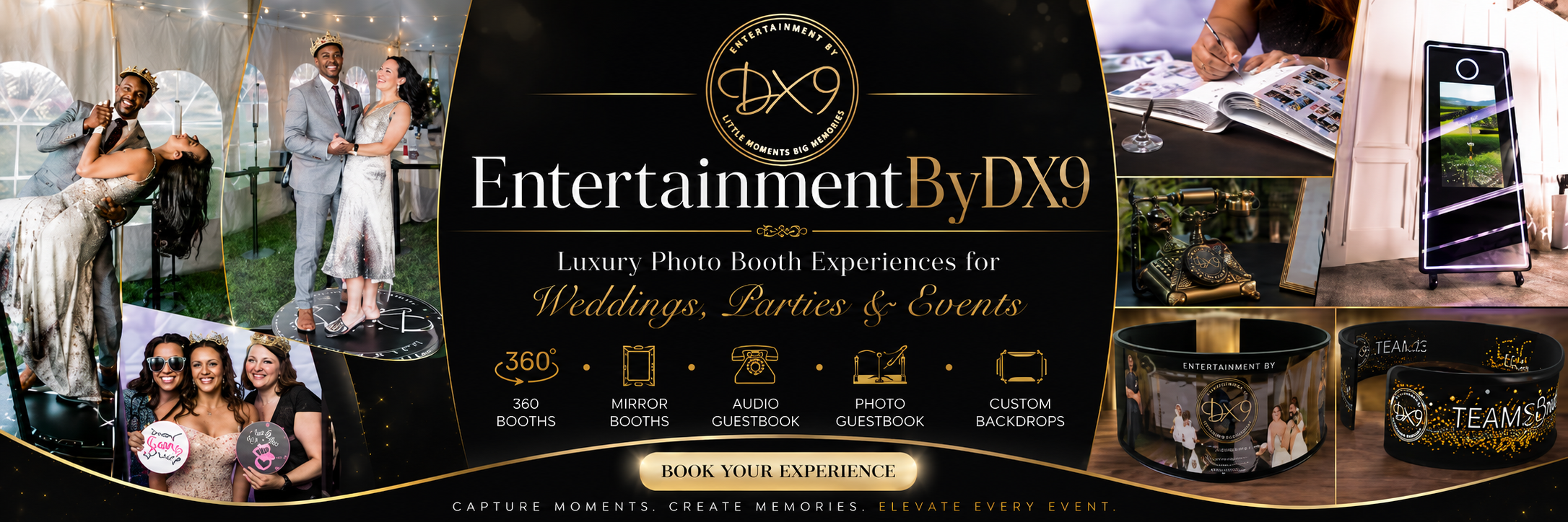 EntertainmentByDX9 luxury photo booth experiences for weddings, parties, and events